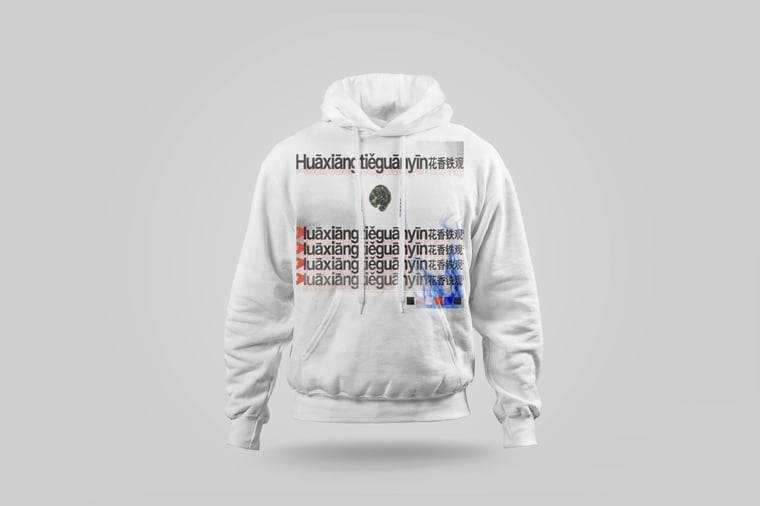 Hoodie — Floral Tie Guan Yin
